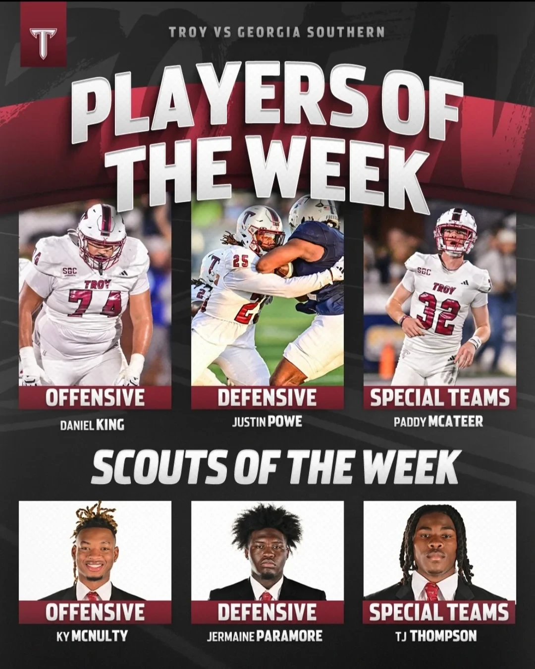 Justin Powe Named Defensive Player of the Week