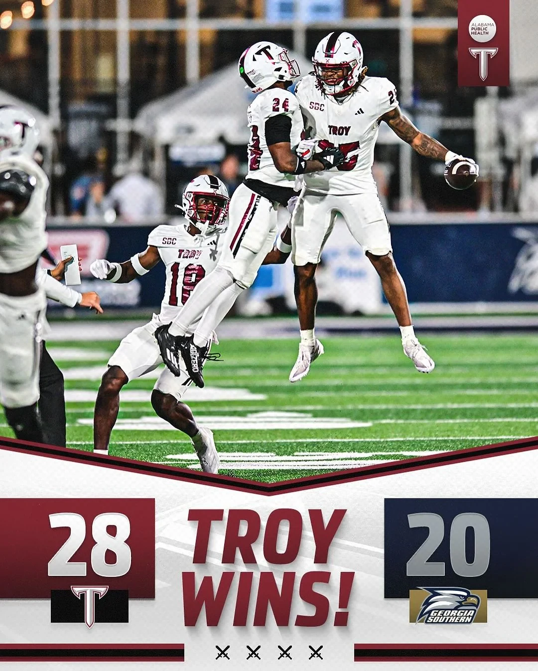 Troy 28, Georgia Southern 20 — Justin Powe's Interception Seals the Win